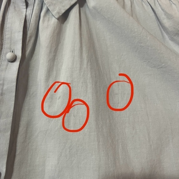 Citizens Of Humanity Penny Blouse Top Cotton Poplin Button Up Shirt Blue Size XL - Picture 7 of 13